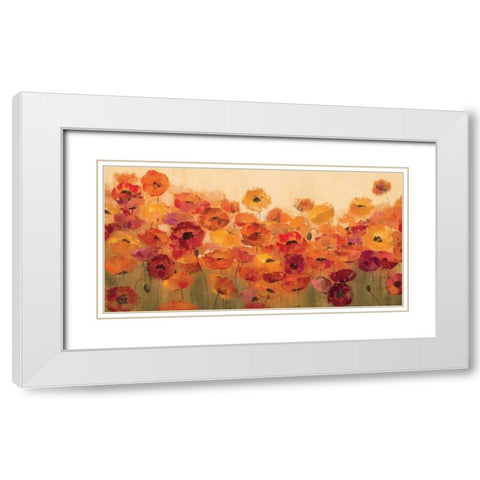 Summer Poppies White Modern Wood Framed Art Print with Double Matting by Vassileva, Silvia