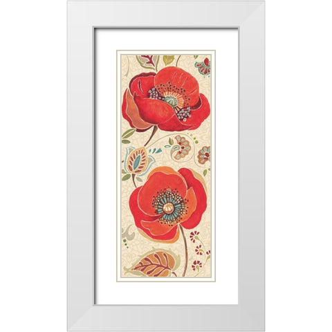 Moroccan Red Light II White Modern Wood Framed Art Print with Double Matting by Brissonnet, Daphne
