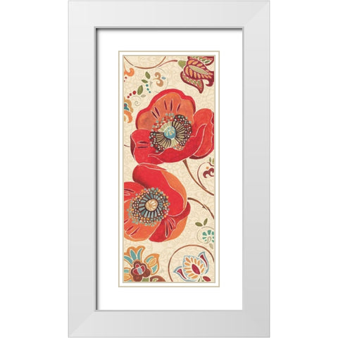 Moroccan Red Light III White Modern Wood Framed Art Print with Double Matting by Brissonnet, Daphne