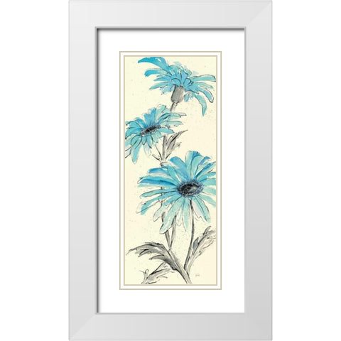 Daisy Dreams I White Modern Wood Framed Art Print with Double Matting by Paschke, Chris