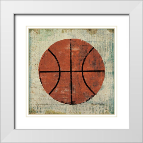 Ball II White Modern Wood Framed Art Print with Double Matting by Mullan, Michael