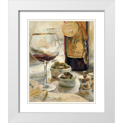 Award Winning Wine I White Modern Wood Framed Art Print with Double Matting by Hageman, Marilyn