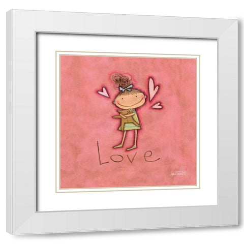 Love White Modern Wood Framed Art Print with Double Matting by Tavoletti, Anne
