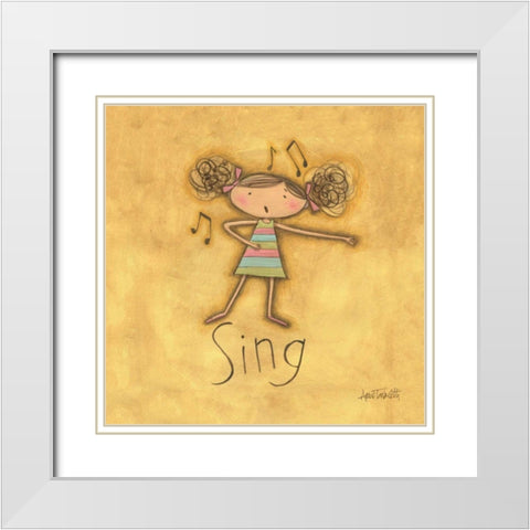Sing White Modern Wood Framed Art Print with Double Matting by Tavoletti, Anne