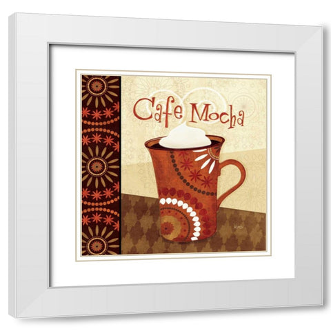 Cup of Joe III White Modern Wood Framed Art Print with Double Matting by Charron, Veronique
