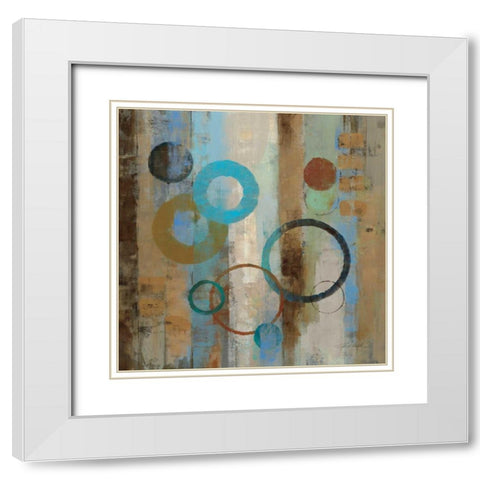 Bubble Graffiti I White Modern Wood Framed Art Print with Double Matting by Vassileva, Silvia