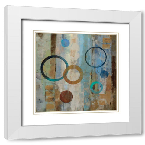 Bubble Graffiti II White Modern Wood Framed Art Print with Double Matting by Vassileva, Silvia