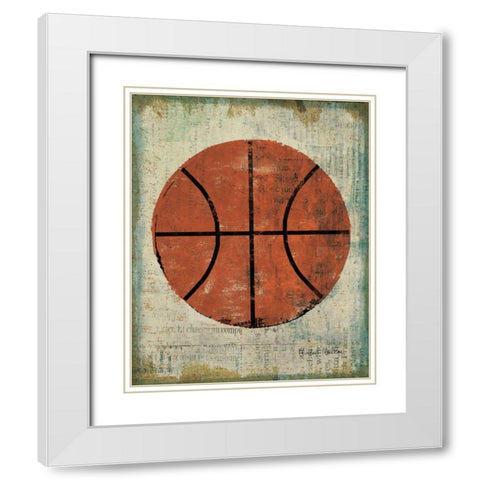 Ball II White Modern Wood Framed Art Print with Double Matting by Mullan, Michael