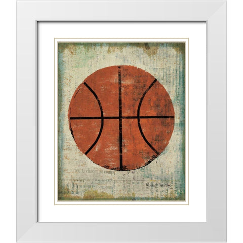 Ball II White Modern Wood Framed Art Print with Double Matting by Mullan, Michael