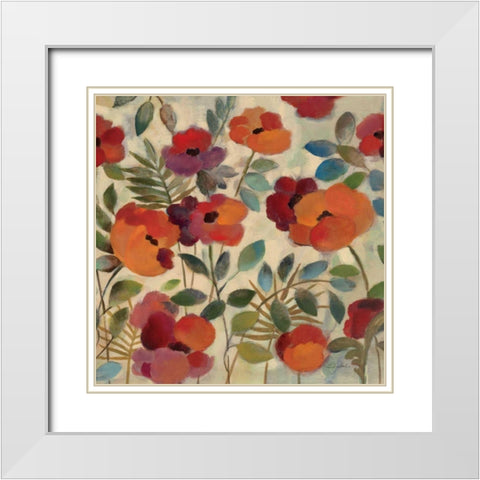 Garden in August White Modern Wood Framed Art Print with Double Matting by Vassileva, Silvia