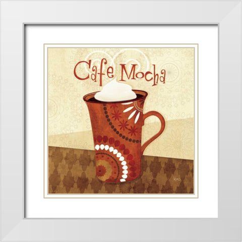 Cup of Joe III White Modern Wood Framed Art Print with Double Matting by Charron, Veronique