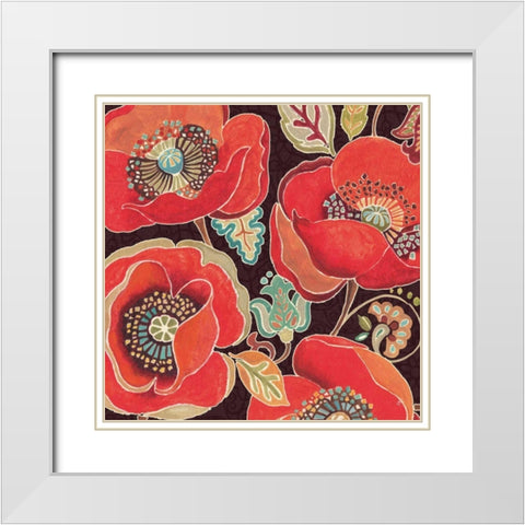 Moroccan Red IV White Modern Wood Framed Art Print with Double Matting by Brissonnet, Daphne