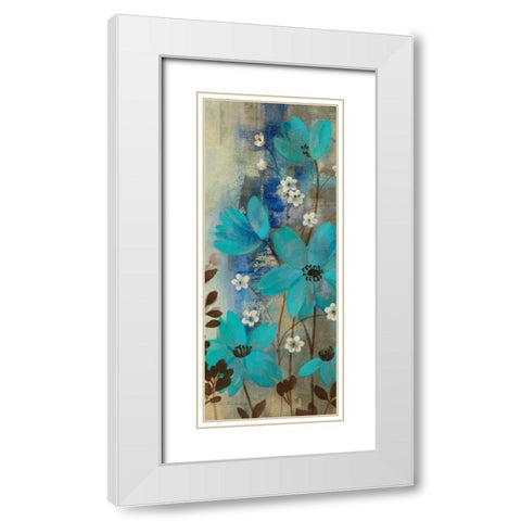 Floral Symphony Crop I White Modern Wood Framed Art Print with Double Matting by Vassileva, Silvia