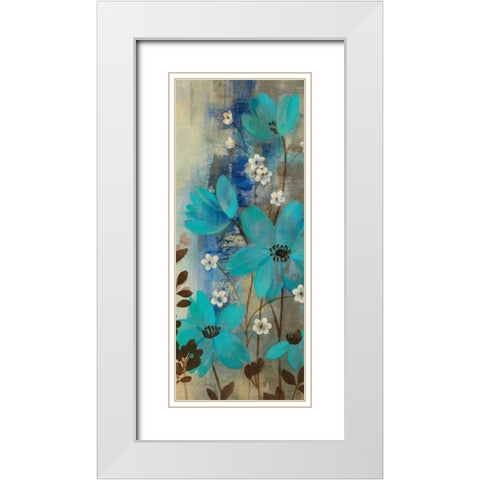 Floral Symphony Crop I White Modern Wood Framed Art Print with Double Matting by Vassileva, Silvia