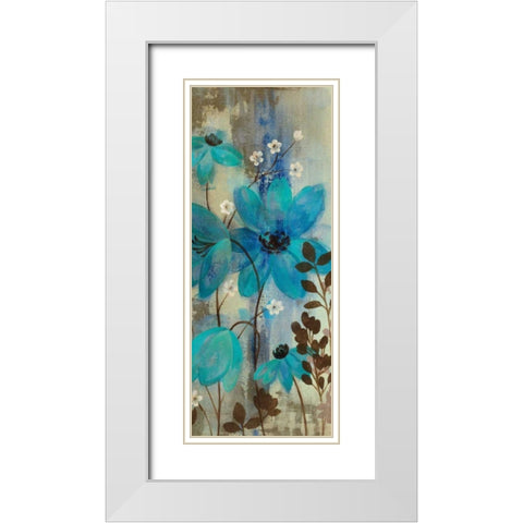 Floral Symphony Crop II White Modern Wood Framed Art Print with Double Matting by Vassileva, Silvia