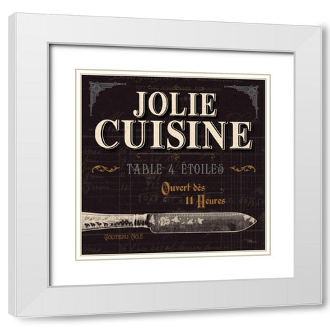 Flavors of France IV White Modern Wood Framed Art Print with Double Matting by Pela Studio