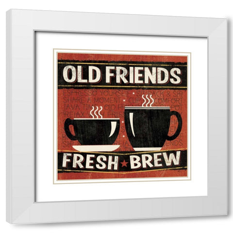 Coffee Roasters IV White Modern Wood Framed Art Print with Double Matting by Pela Studio