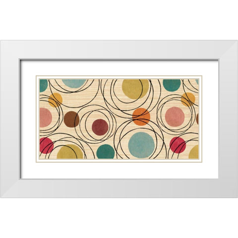 In the Round White Modern Wood Framed Art Print with Double Matting by Wild Apple Portfolio