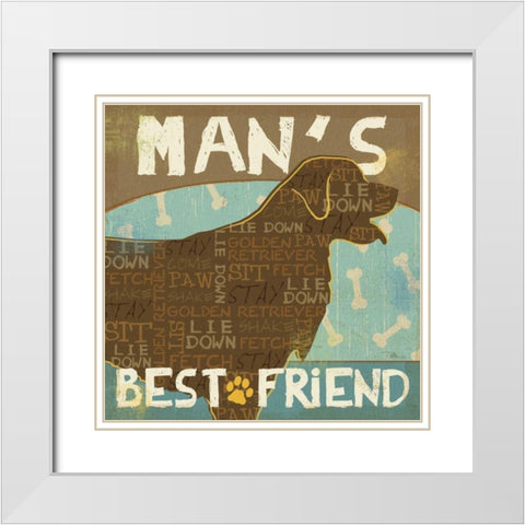 Best Friends I White Modern Wood Framed Art Print with Double Matting by Pela Studio