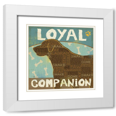 Best Friends II White Modern Wood Framed Art Print with Double Matting by Pela Studio