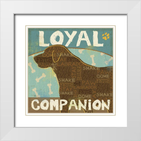 Best Friends II White Modern Wood Framed Art Print with Double Matting by Pela Studio