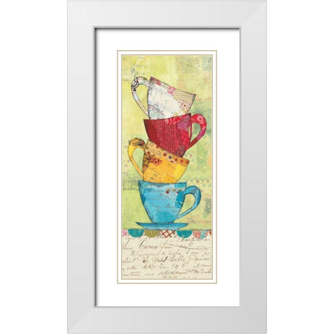 Come for Coffee White Modern Wood Framed Art Print with Double Matting by Prahl, Courtney