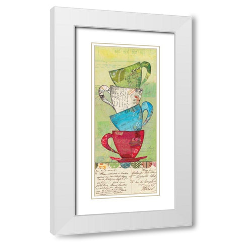 Come for Tea White Modern Wood Framed Art Print with Double Matting by Prahl, Courtney