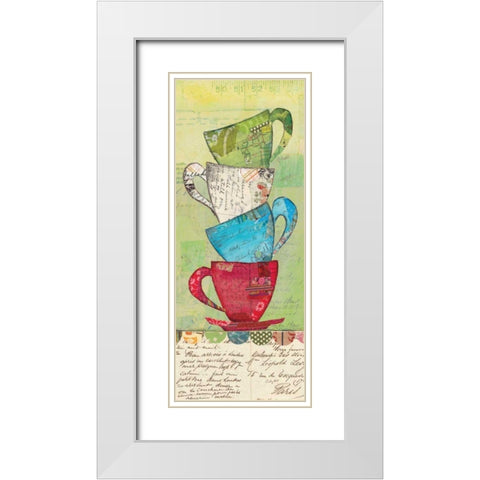 Come for Tea White Modern Wood Framed Art Print with Double Matting by Prahl, Courtney