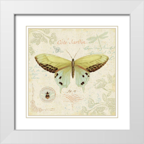 Cote Jardin II White Modern Wood Framed Art Print with Double Matting by Brissonnet, Daphne