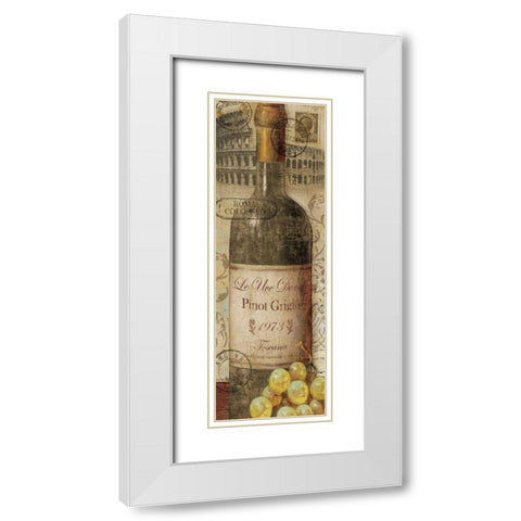 European Wines I White Modern Wood Framed Art Print with Double Matting by Charron, Veronique
