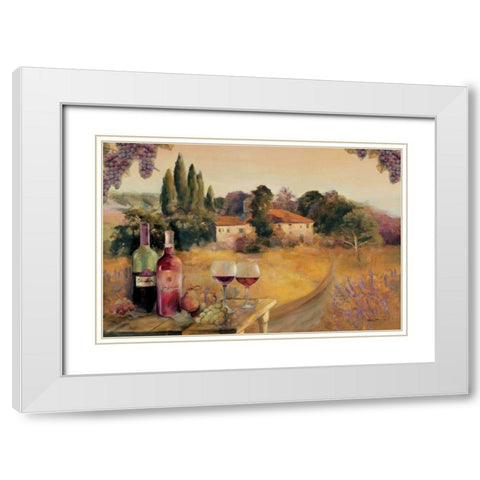 Spoleto Afternoon White Modern Wood Framed Art Print with Double Matting by Hageman, Marilyn