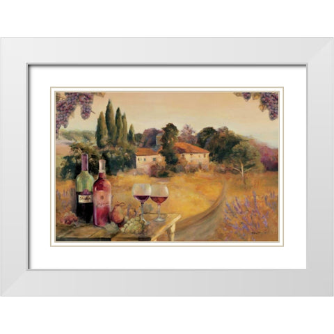 Spoleto Afternoon White Modern Wood Framed Art Print with Double Matting by Hageman, Marilyn