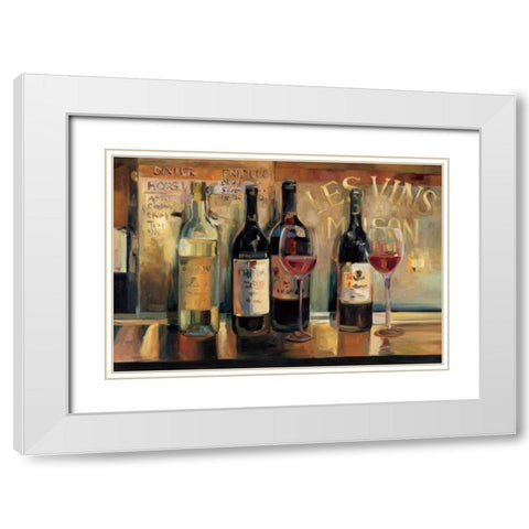 Les Vins Maison White Modern Wood Framed Art Print with Double Matting by Hageman, Marilyn
