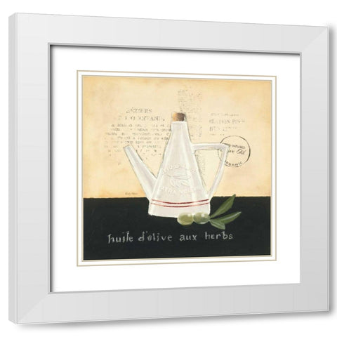 Huile d Olive IV White Modern Wood Framed Art Print with Double Matting by Adams, Emily