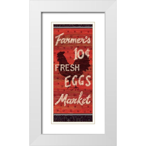 Country Touch VI White Modern Wood Framed Art Print with Double Matting by Brissonnet, Daphne