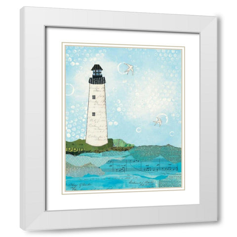 Coastal Notes II White Modern Wood Framed Art Print with Double Matting by Prahl, Courtney