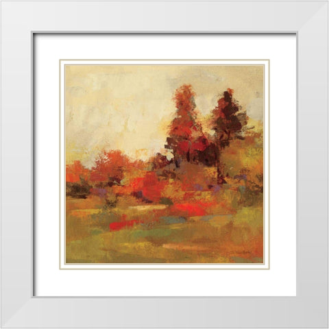 Fall Forest IV White Modern Wood Framed Art Print with Double Matting by Vassileva, Silvia