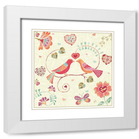 Lighthearted I White Modern Wood Framed Art Print with Double Matting by Brissonnet, Daphne