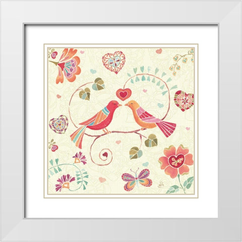 Lighthearted I White Modern Wood Framed Art Print with Double Matting by Brissonnet, Daphne
