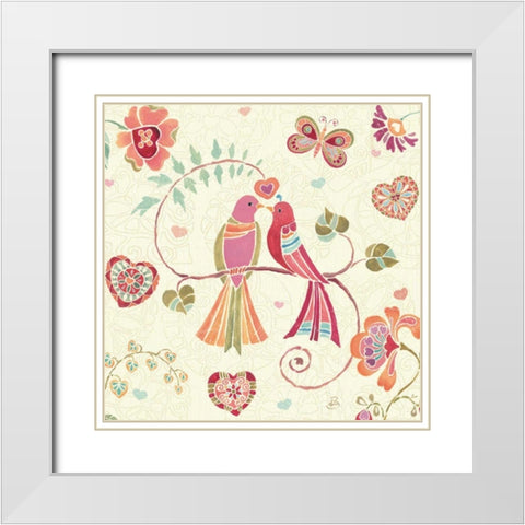 Lighthearted II White Modern Wood Framed Art Print with Double Matting by Brissonnet, Daphne