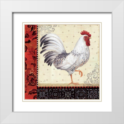 Country Touch I White Modern Wood Framed Art Print with Double Matting by Brissonnet, Daphne