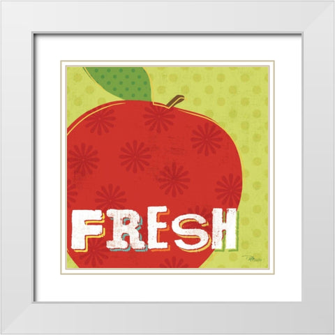 Good Food I White Modern Wood Framed Art Print with Double Matting by Pela Studio