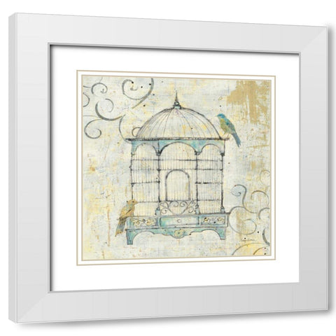 Bird Cage IV White Modern Wood Framed Art Print with Double Matting by Tillmon, Avery