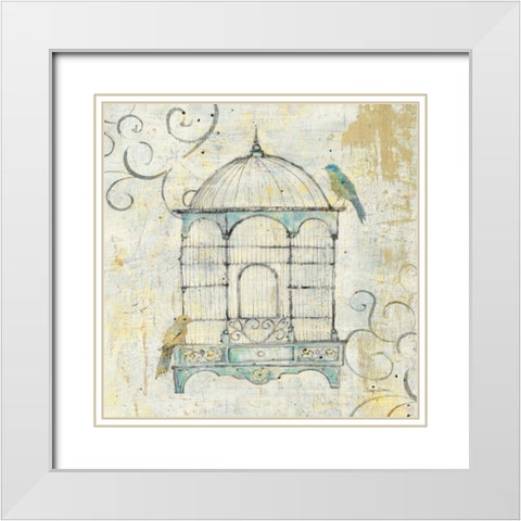 Bird Cage IV White Modern Wood Framed Art Print with Double Matting by Tillmon, Avery