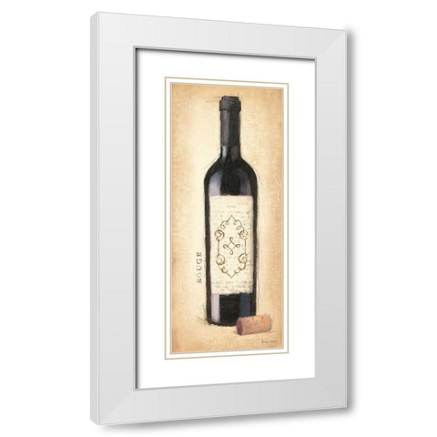 Vintage Rouge Bottle White Modern Wood Framed Art Print with Double Matting by Adams, Emily