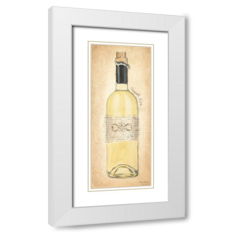 Grand Cru Blanc Bottle White Modern Wood Framed Art Print with Double Matting by Adams, Emily