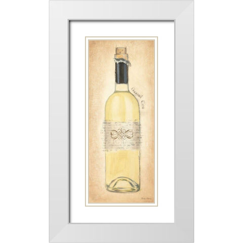 Grand Cru Blanc Bottle White Modern Wood Framed Art Print with Double Matting by Adams, Emily