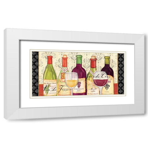 Grand Crus White Modern Wood Framed Art Print with Double Matting by Charron, Veronique