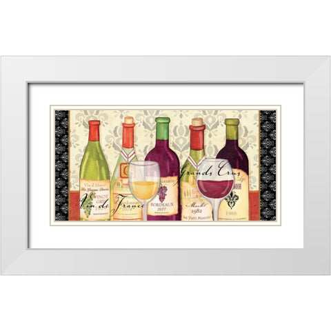 Grand Crus White Modern Wood Framed Art Print with Double Matting by Charron, Veronique