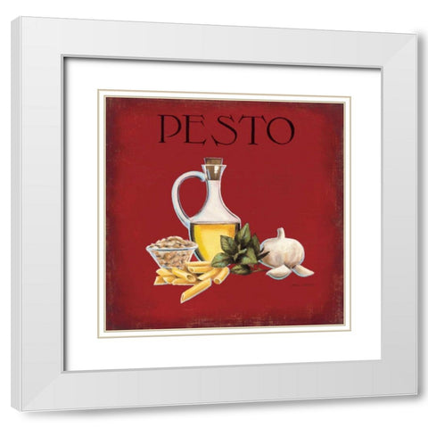Italian Cuisine II White Modern Wood Framed Art Print with Double Matting by Fabiano, Marco